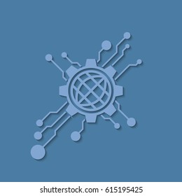 Global communication background. Futuristic technology background.