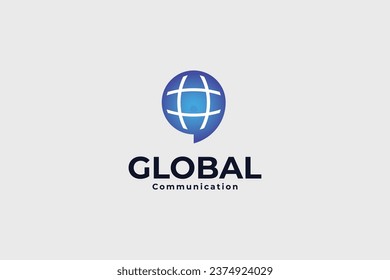 Logo e icono del chat de comunicación global