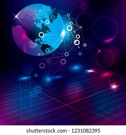 Global communication concept. Abstract technology background.