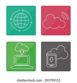 Global communication concept with icons design, vector illustration 10 eps graphic.