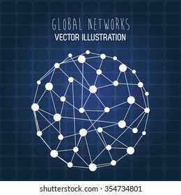 Global  communication concept with  planet design, vector illustration 10 eps graphic.