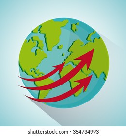 Global  communication concept with  planet design, vector illustration 10 eps graphic.