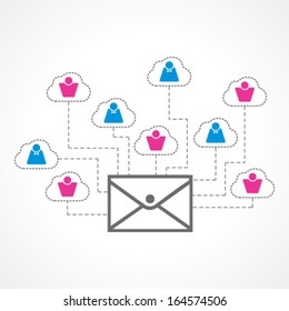 Global communication concept stock vector