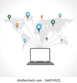 Global communication concept stock vector
