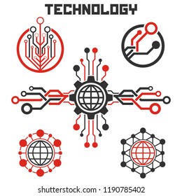 Global communication concept. Technology sign.