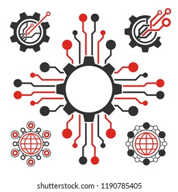 Global communication concept. Technology sign.