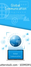 Global communication and connection technology concept background , vector , illustration 