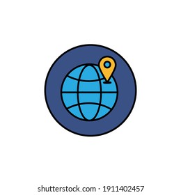 global communication or direction maps vektor,logo,icon