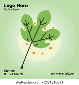 Global Communication: Eco-Friendly Digital Marketing Template with Abstract Floral Design and Heart Icon for Business Blog Promotion
