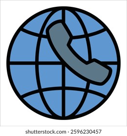 Global Communication Icon Element For Design