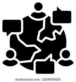 Elemento de icono de comunicación global para el diseño