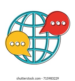 global communication icon image 