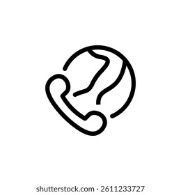 Global communication icon. minimalist design suitable for various digital and print purposes
