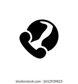 Global communication icon. minimalist design suitable for various digital and print purposes