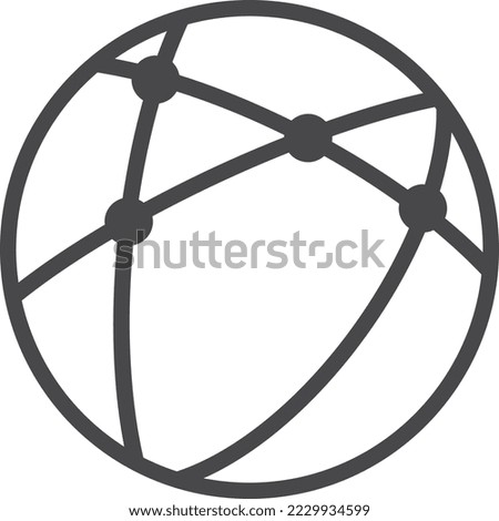 Global communication icon. Planet connections. Worldwide symbol