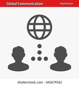 Global Communication Icon. Professional, pixel perfect icon optimized for both large and small resolutions. EPS 8 format.