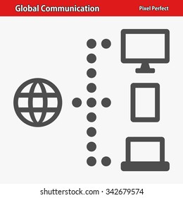 Global Communication Icon. Professional, pixel perfect icon optimized for both large and small resolutions. EPS 8 format.