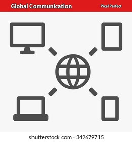 Global Communication Icon. Professional, pixel perfect icon optimized for both large and small resolutions. EPS 8 format.