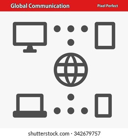 Global Communication Icon. Professional, pixel perfect icon optimized for both large and small resolutions. EPS 8 format.