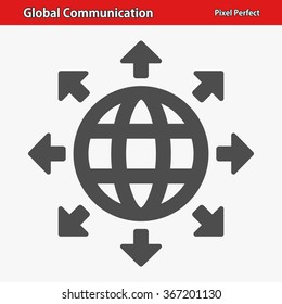 Global Communication Icon. Professional, pixel perfect icons optimized for both large and small resolutions. EPS 8 format.