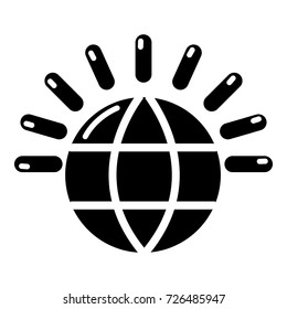 Global communication icon. Simple illustration of global communication vector icon for web