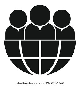 Global communication icon simple vector. Business message. Online chat