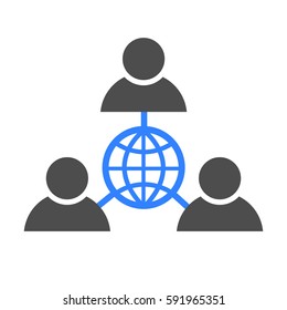 Global communication, icon - stock vector