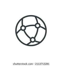 Global communication icon, vector global communication icon, vector illustration