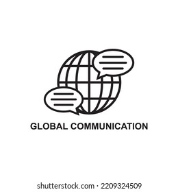 icono de comunicación global , icono web
