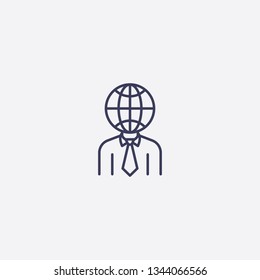 global communication icon.Outline global communication vector, illustrated icon for modern web and mobile design
