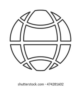 global communication internet sphere icon. Flat and isolated design. Vector illustration