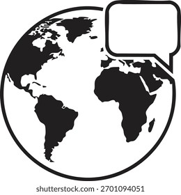 Globales Kommunikationsnetzwerk, das die Welt in einer nahtlosen digitalen Plattform verbindet