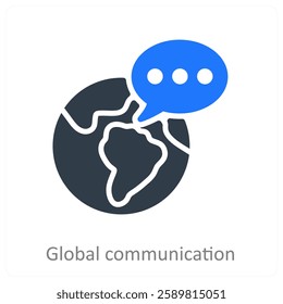 Global Communication and network icon concept