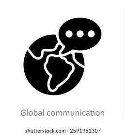 Global Communication and network icon concept