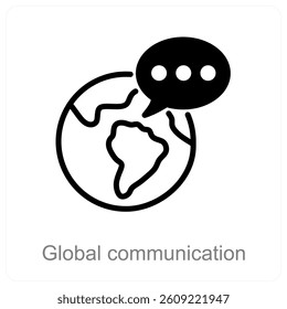 Global Communication and network icon concept
