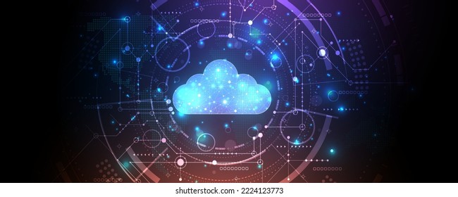 global communication network and technology concept cloud concept background