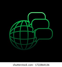 global communication nolan icon. Simple thin line, outline vector of sosial media network icons for ui and ux, website or mobile application
