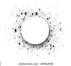 
Antecedentes de la ronda de comunicaciones globales. Ilustración vectorial.