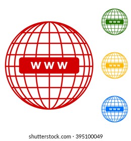 Global communication. Set of line icons