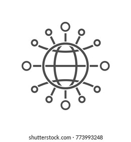 Signo de comunicación global. Ilustración vectorial. Eps 10.