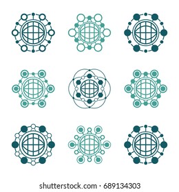 Global communication signs.