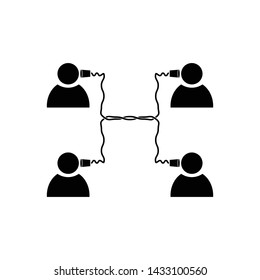 Global communication technology vector icon