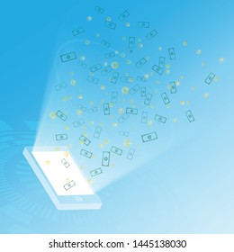 Global communication technology vector icon