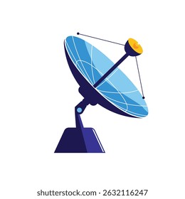 Vetor de comunicação global com antena de transmissão, redes 5G e 6G, dados Starlink, permitindo conectividade wireless de última geração