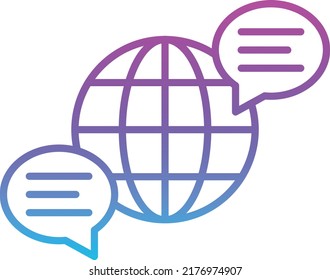 Global Communication vector icon. Can be used for printing, mobile and web applications.