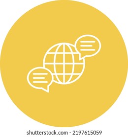 Global Communication vector icon. Can be used for printing, mobile and web applications.