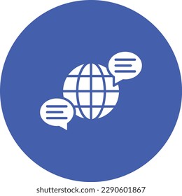 Icono del vector de comunicación global. Se puede usar para imprimir, móviles y aplicaciones web.