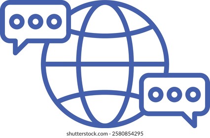 Global Communication vector icon. Can be used for printing, mobile and web applications.