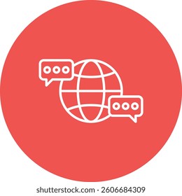 Global Communication vector icon. Can be used for printing, mobile and web applications.