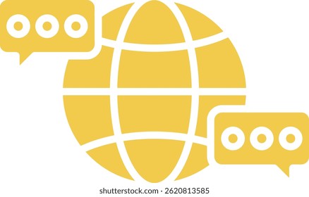 Icono del Vector de Comunicación Global. Se puede utilizar para aplicaciones de impresión, móviles y de Web.
